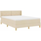 Krevet s opruga kutije s uzglavljem Krema 200 x 160 cm tkanina | shoptok.hr