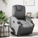  Naslonjač na podizanje od umjetne kože siva | shoptok.hr