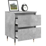  Noćni ormarići 2 kom boja betona 40x35x50 cm konstruirano drvo | shoptok.hr