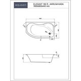 AQUAART kada elegant 160 r ugradbena akrilna 1600X900X445 | shoptok.hr