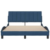 vidaXL Posteljni okvir brez vzmetnice moder 140x200 cm tkanina | Shoptok.si