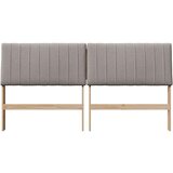 vidaXL tapecirani uzglavlje sivo-smeđa 200 cm čvrsto borovo drvo | shoptok.hr