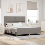  Krevetna konstrukcija Sivo-smeđa 180 x 200 cm tkanina | shoptok.hr