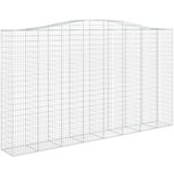  Obokane gabion košare 2 kosa 400x50x220/240 cm pocinkano železo, (20757816) | Shoptok.si