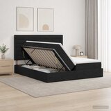  s od storage s uzglavljem Crna 180 x 200 cm Tkanina | shoptok.hr