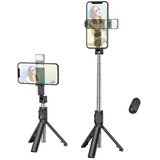  Stativ tripod selfie za mobitel do 6,7” + daljinski bluetooth BOROFONE BY8 Magic fill light live broadcast black Cijene