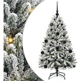 vidaXL Umjetno božićno drvce Zelena i bijela 120 cm PVC i metal | shoptok.hr