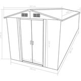  Vrtno spremište 257 x 392 x 181 cm metalno sivo | shoptok.hr