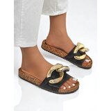 Resti Royalfashion Black women's flip-flops with ornament in Fixci | shoptok.hr