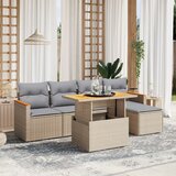 vidaXL 6-dijelni set vrtnih sofa s jastucima bež od poliratana | shoptok.hr