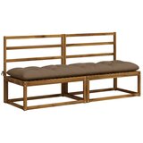  Jastučić za klupu VIANEN 100% poliester Sivosmeđa - Sivosmeđa 200 x 50 x 12 cm | shoptok.hr