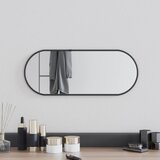  Zidno ogledalo crna 50x20 cm ovalno | shoptok.hr