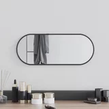  Zidno ogledalo crna 50x20 cm ovalno