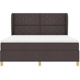  Krevet s opruga kutije Tamno smeđa 200 x 180 cm tkanina | shoptok.hr