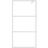 Pregrada za tuš srebrna 100 x 195 cm s prozirnim staklom ESG | shoptok.hr