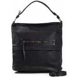 Fashion Hunters Black women's handbag with detachable strap