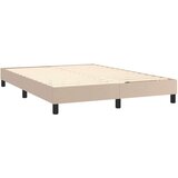 vidaXL Box spring postelja z vzmetnico kapučino 140x190cm um | Shoptok.si
