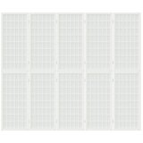  Sklopiva sobna pregrada 5 panela japanski stil 200x170cm bijela | shoptok.hr