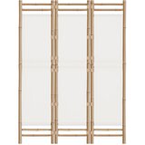  Sklopiva sobna pregrada s 3 panela 120 cm od bambusa i platna | shoptok.hr