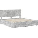  Krevetna konstrukcija s ladicama Betonski sivi 180 x 200 cm Siva 203 x 183 x 100 cm | Shoptok.si