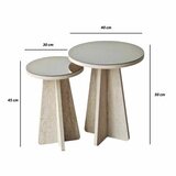 Hanah home Club set stolova Luna, 2 dijela, krem | Eponuda.ba