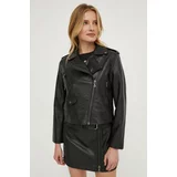 Sisley Biker jakna ženska, črna barva
