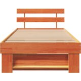 Krevetna konstrukcija s ladicama s uzglavljem s pohranom Voštano smeđa 90 x 190 cm | shoptok.hr
