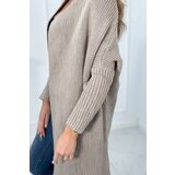 Kesi Sweater with batwing sleeve dark beige | shoptok.hr