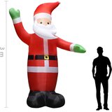  Ukrasni Djed Mraz na napuhavanje s LED svjetlima IP44 3 m | shoptok.hr