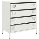 Maison Chic Komoda - Predalnik bela 68x39x73,5 cm hladno valjano jeklo, (21720483) | Shoptok.si
