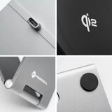 forcell F-ENERGY Flip Charge Qi2 15W MagSafe kompatibilan bežični punjač srebrni | shoptok.hr