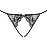 Obsessive Miamor - mrežasti, otvoreni ženski donji dio od čipke (crni) - L/XL | shoptok.hr