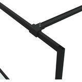 Pregrada za tuš črna 100x195 cm delno motno ESG steklo, (21047575) | Shoptok.si