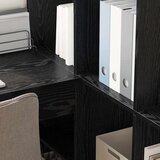  Kutni stol s policom Crni hrast 101,5 x 149,5 x 149,5 cm | shoptok.hr