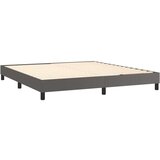 Krevet s oprugama i madracem sivi 160x200 cm od umjetne kože | shoptok.hr