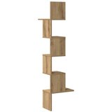  Kutna zidna polica boja hrasta 32x32x127,5 cm drvena | Eponuda.com