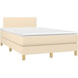  s oprugama i madracem krem 120 x 200 cm od tkanine | shoptok.hr