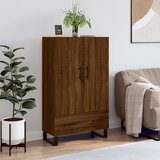  Visoka komoda smeđa boja hrasta 69,5x31x115cm konstruirano drvo | shoptok.hr