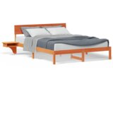  Konstrukcija postelje z vzglavjem Voskast rjav 150 x 200 cm, (5000126632) | Shoptok.si