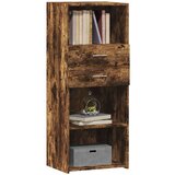 vidaXL Visoka omara dimljeni hrast 50x42,5x124 cm inženirski les | Shoptok.si