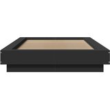  Okvir za krevet s LED svjetlima crni 90x190cm konstruirano drvo | shoptok.hr
