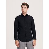 Reserved srajca slim fit - črna | Shoptok.si