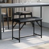  Blagovaonska klupa crna 62 x 32 x 45 cm čelik i umjetna koža cijene