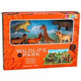  Set of Wild Animals Figures Fox Giraffe Hippo Deer Park 3D Board | Shoptok.si