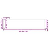  Uvlačiva bočna tenda za terasu 140 x 600 cm krem | shoptok.hr