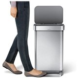 simplehuman Jeklen koš za smeti s pedalom v srebrni barvi 45 l – | Shoptok.si