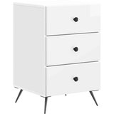  Nočna omarica Bela visok sijaj 43 x 41 x 66,5 cm Inženirski les, (5000210014) | Shoptok.si