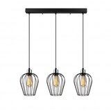 Opviq lights Trojna črna viseča svetilka Tel Long | Shoptok.si