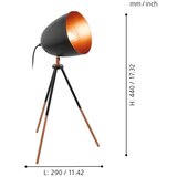 Eglo 49385 - Stona lampa CHESTER 1xE27/60W/230V | Eponuda.com