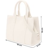 Karl Lagerfeld Nakupovalna torba kremna / črna | Shoptok.si